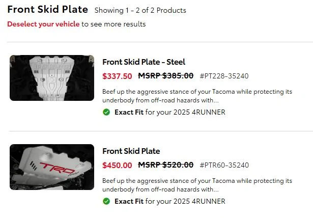 Toyota Trailhunter Front Skid Plate - Heavy Duty Protection For 2024+ Tacoma & 2025+ 4Runner