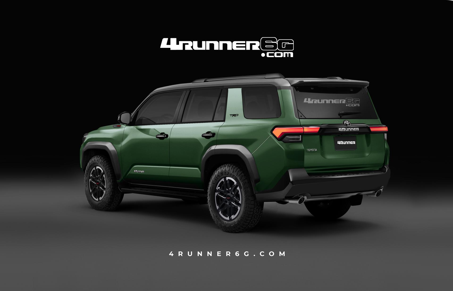 2025 Toyota 4runner 2025 4Runner (6th Gen) News, Specs, Engines, Release Date, Production Date & Preview Renderings -- Insider Info (as of 7/30/23) 2025 Toyota-4Runner-Rear-S-Army-green