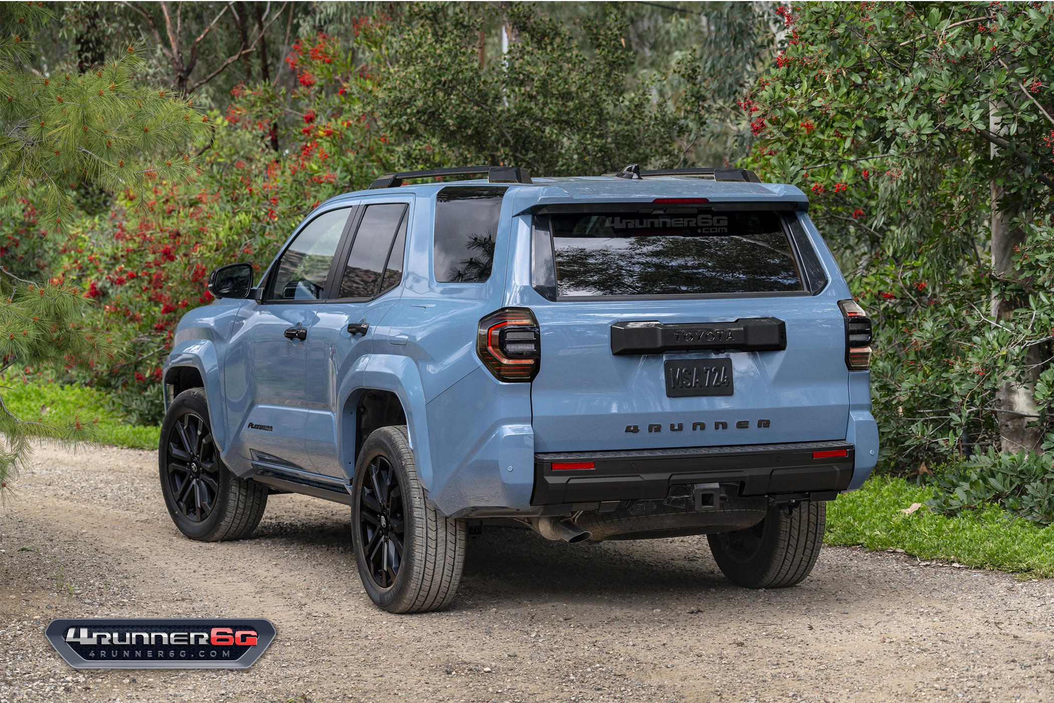 2025 Toyota 4runner How to Remove The 2025 4Runner's Air Dam platinum-heritage-blue-rear-