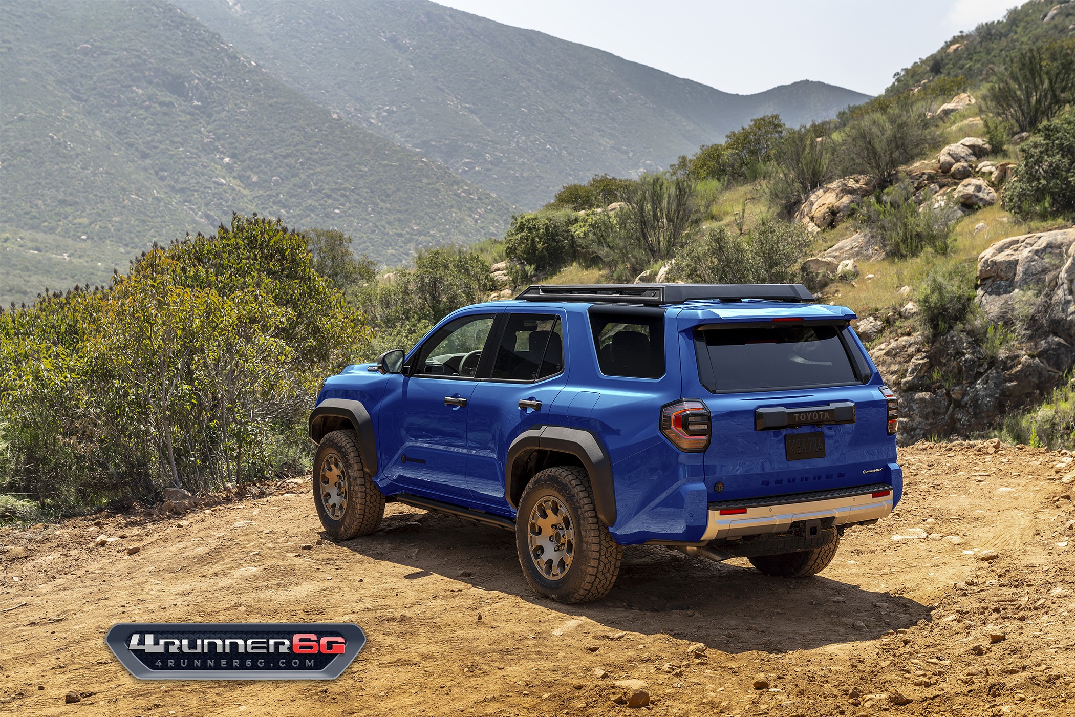 2025 Toyota 4runner Fun colors for 2025 4Runner TRD PRO, Trailhunter, Platinum Trims -- previews Trailhunter-Blue-Crush-Rear