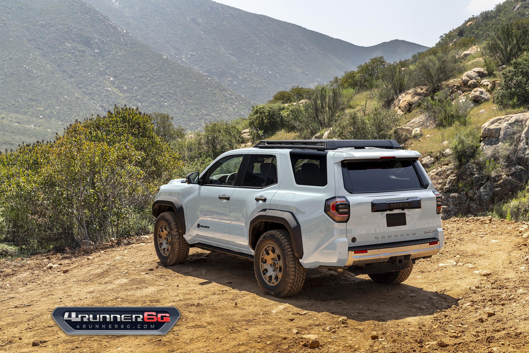 2025 Toyota 4runner Fun colors for 2025 4Runner TRD PRO, Trailhunter, Platinum Trims -- previews Trailhunter-Wind-Chill-Pearl-Rear