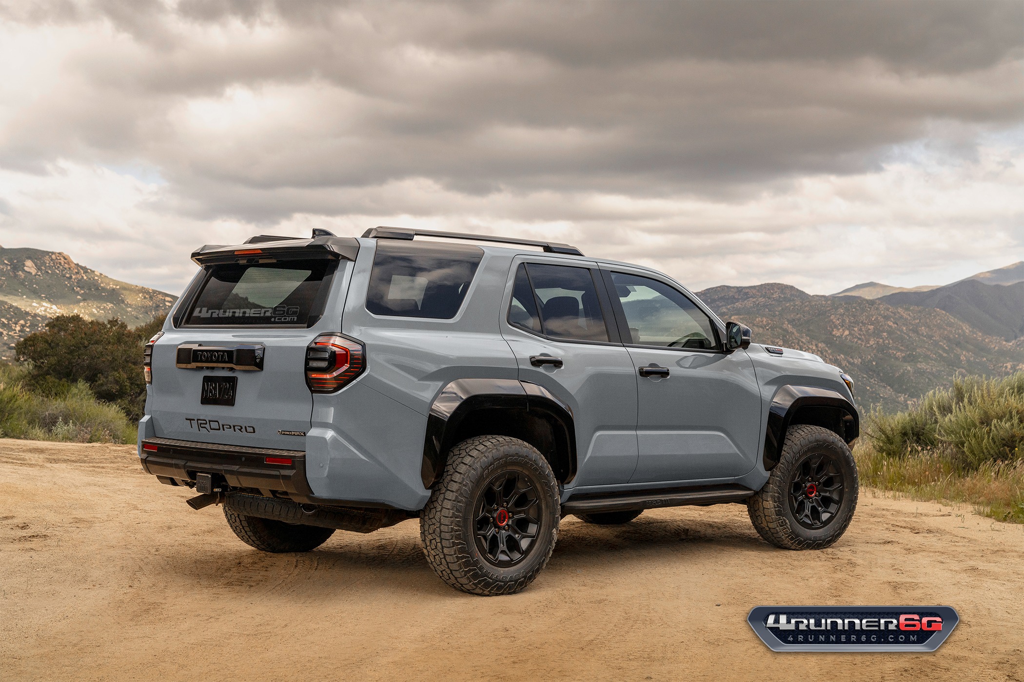 2025 Toyota 4runner Fun colors for 2025 4Runner TRD PRO, Trailhunter, Platinum Trims -- previews TRDpro-Cement-Rear
