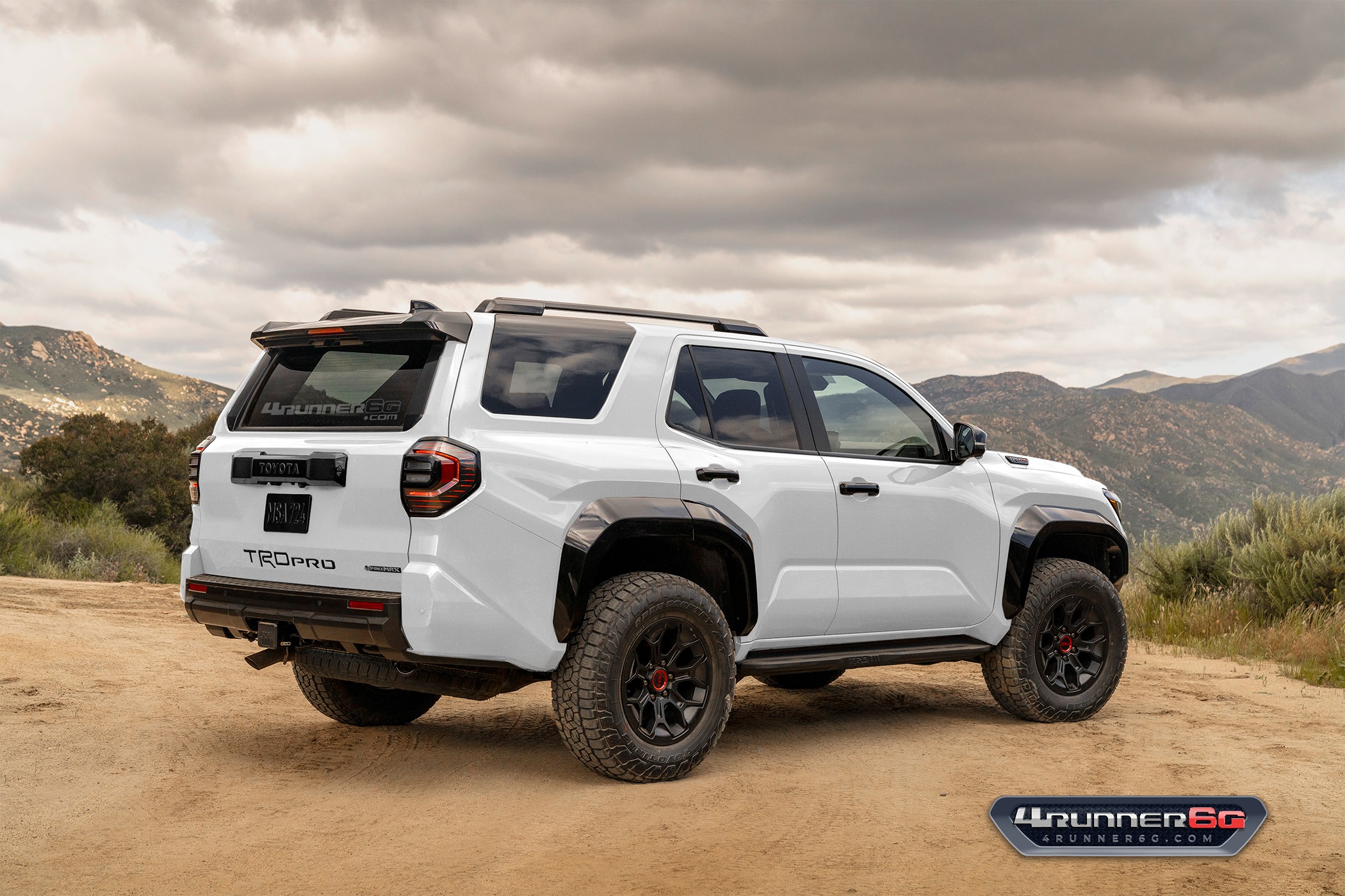 2025 Toyota 4runner Fun colors for 2025 4Runner TRD PRO, Trailhunter, Platinum Trims -- previews TRDpro-Ice-Cap-White-Rear  