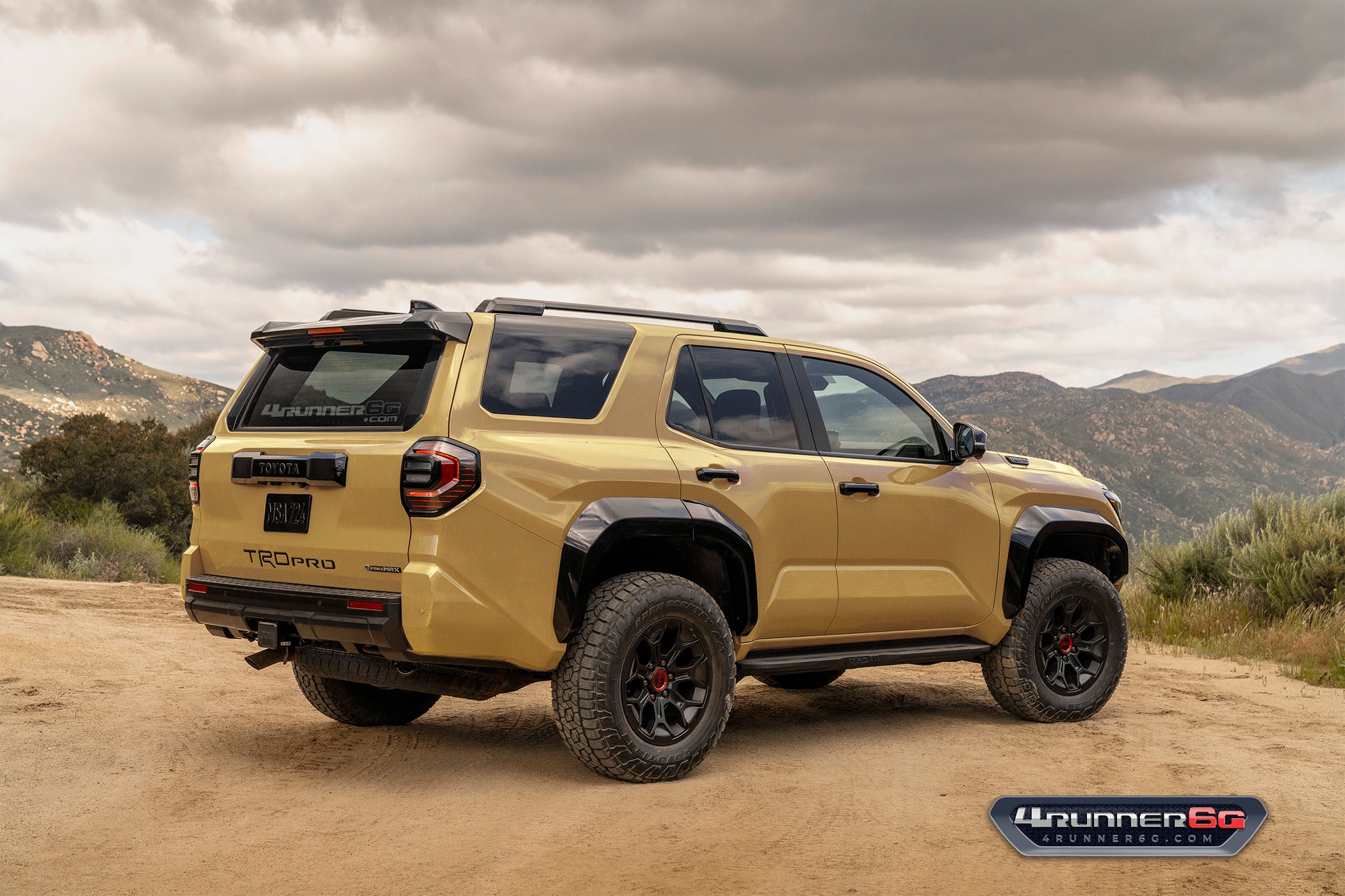 2025 Toyota 4runner Fun colors for 2025 4Runner TRD PRO, Trailhunter, Platinum Trims -- previews TRDpro-Trail-Dust-Rear
