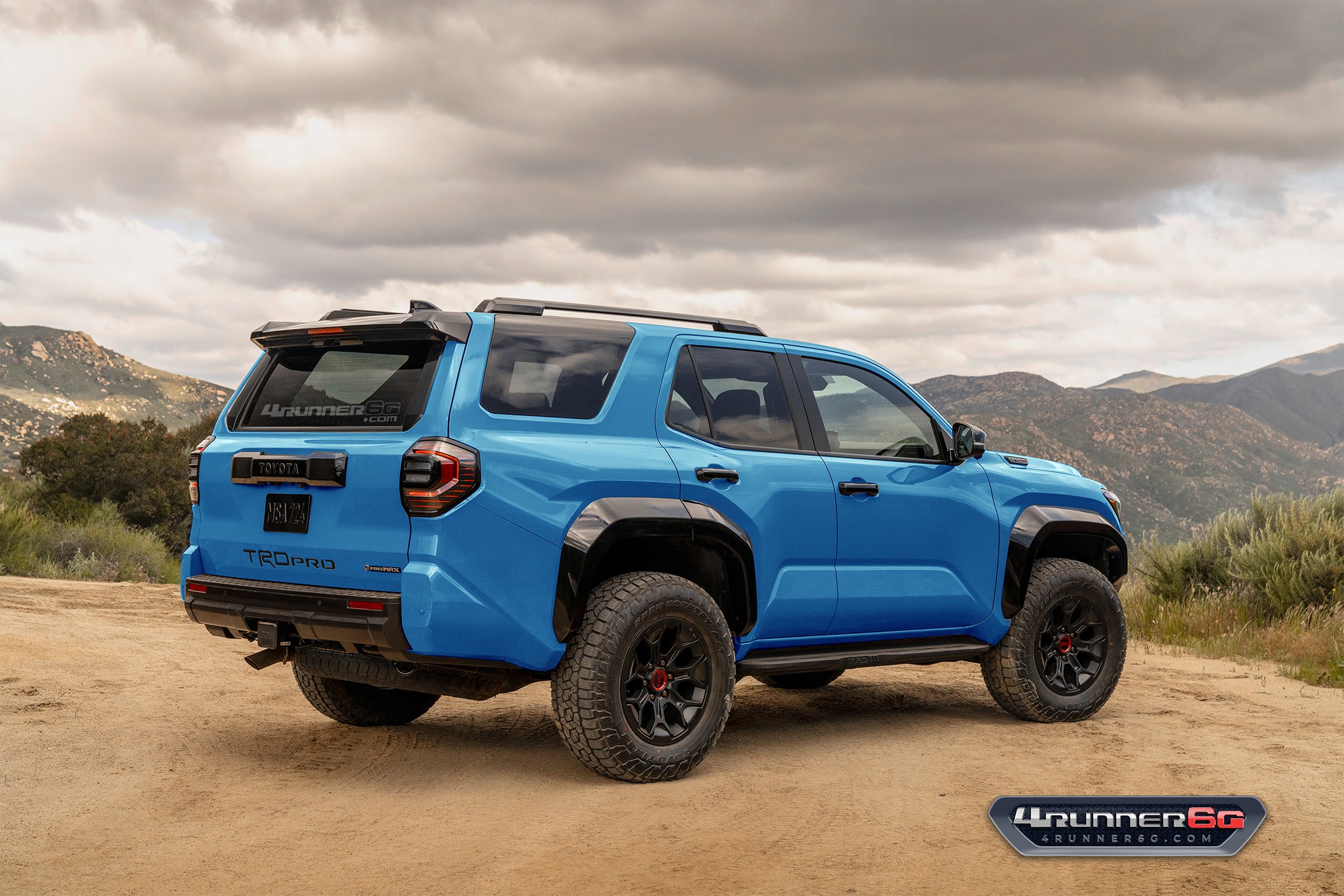 2025 Toyota 4runner Fun colors for 2025 4Runner TRD PRO, Trailhunter, Platinum Trims -- previews TRDpro-Voodoo-Blue-Rear
