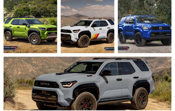 Fun colors for 2025 4Runner TRD PRO, Trailhunter, Platinum Trims -- previews