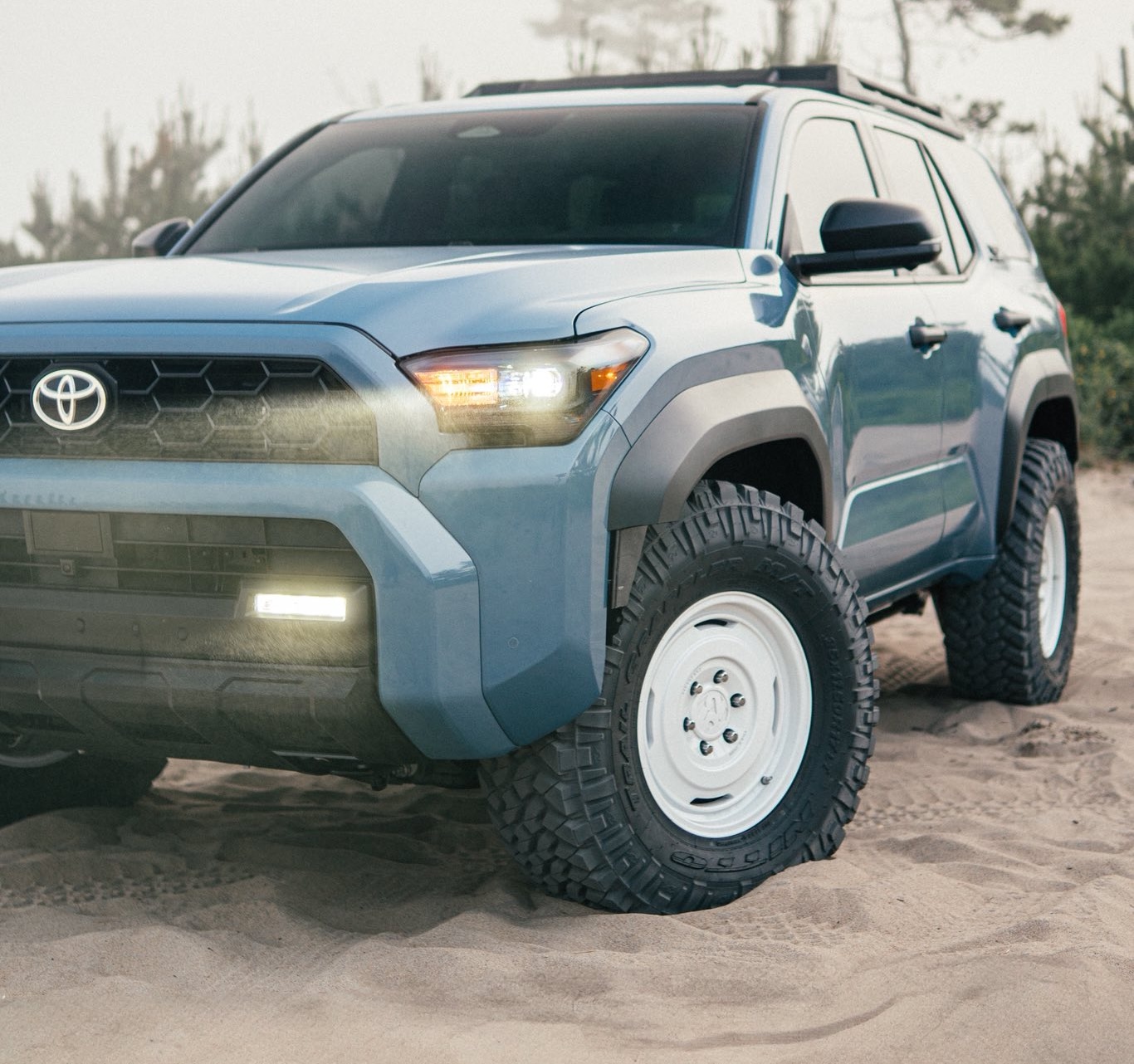 35's on TRD Off-Road with stock suspension + fifteen52 white